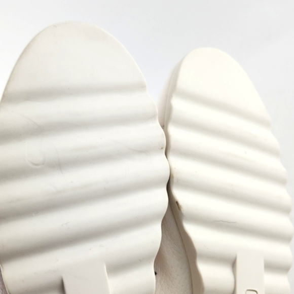 Studio Flexx Alternate  White Dusty Pink Leather Sneakers Chrome Detail Size 7 - Picture 11 of 15